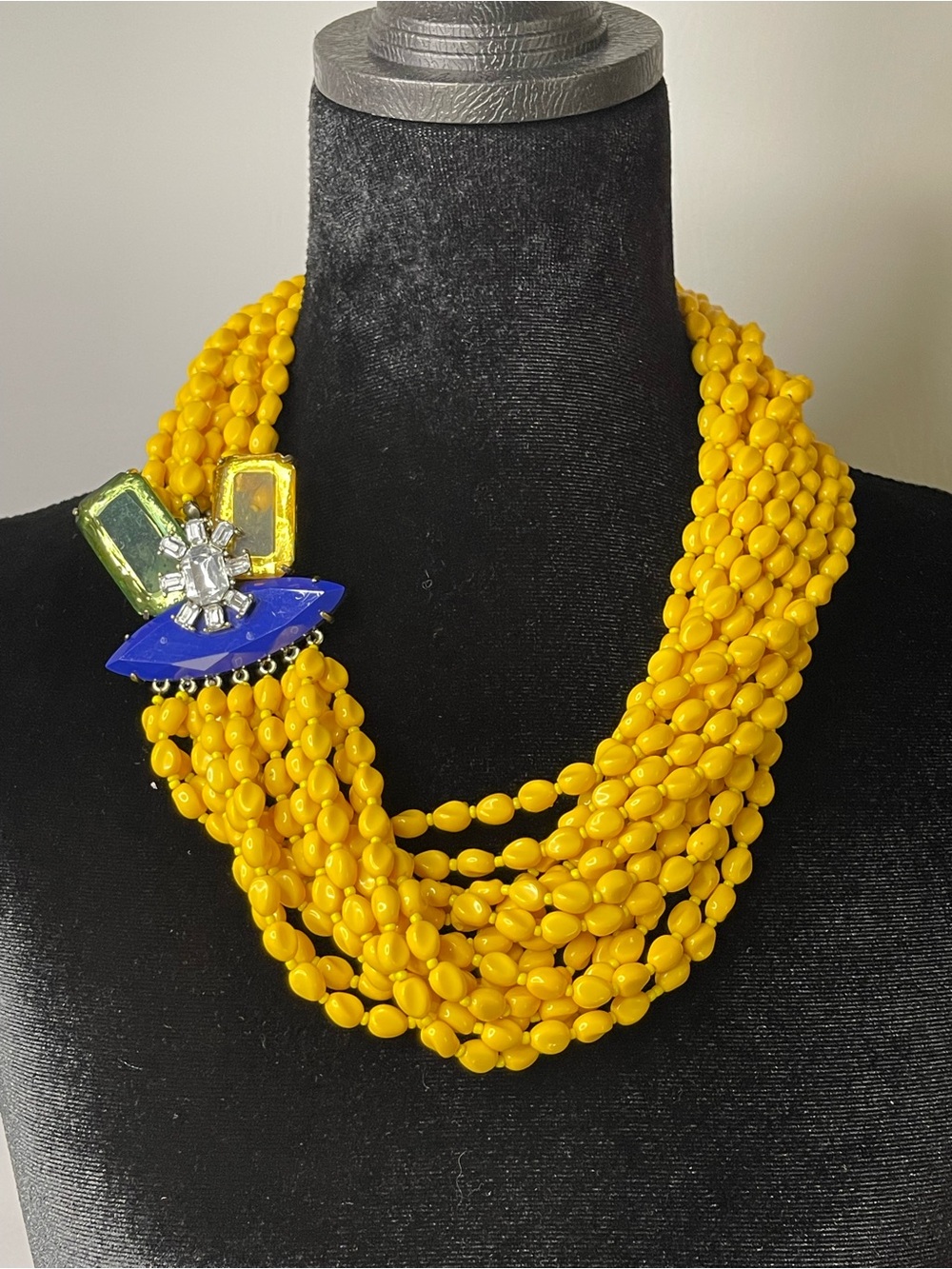 Sassy Jones Bold Yellow Multi-Strand Statement Necklace | Sold Out | Power Glam